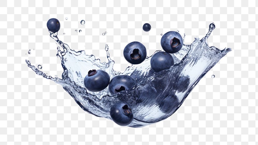 PNG Blueberry fruit splattered simplicity. AI generated Image by rawpixel.