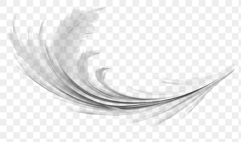 PNG Feather white swirl white background. AI generated Image by rawpixel.