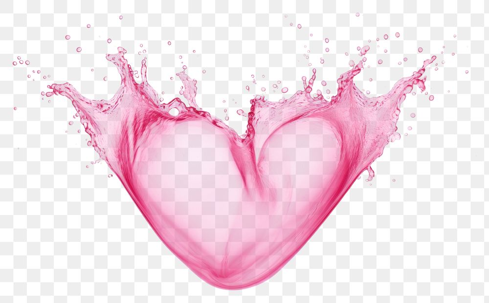 PNG Heart pink liquid splash backgrounds heart shape splattered. AI generated Image by rawpixel.