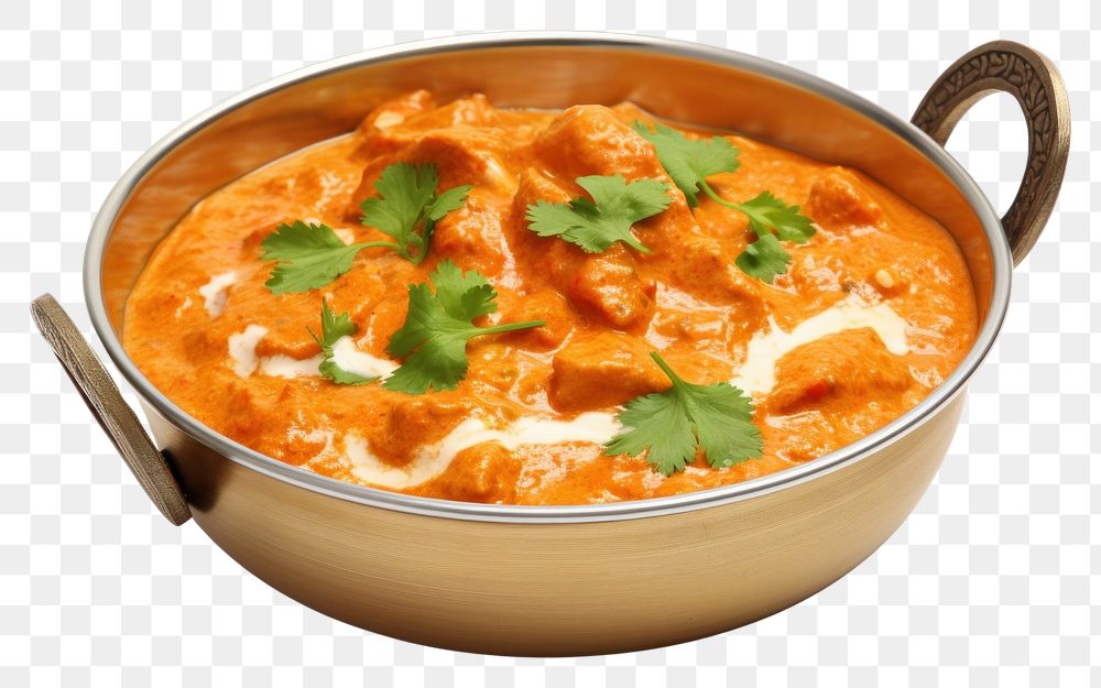 PNG Indian butter chicken curry food meal dish.