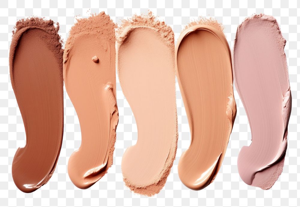 PNG Makeup foundation swatch cosmetics white background variation.