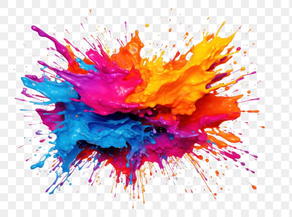 PNG Paint splash art white background splattered. AI generated Image by rawpixel.