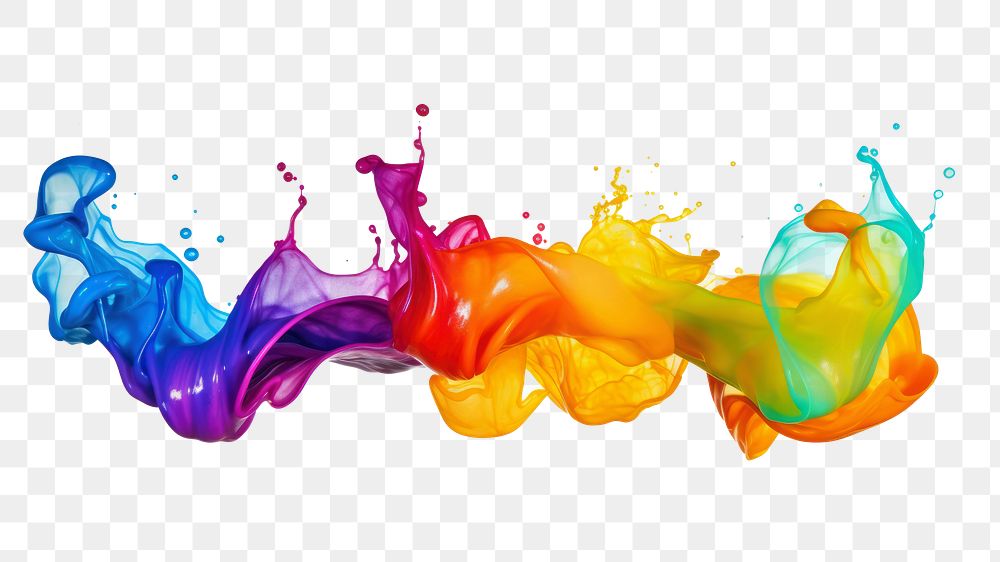 PNG Rainbow liquid backgrounds purple white background. AI generated Image by rawpixel.