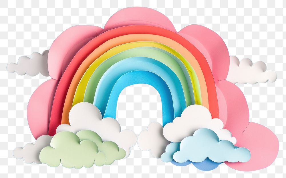 PNG Clouds and rainbow frame art creativity idyllic.