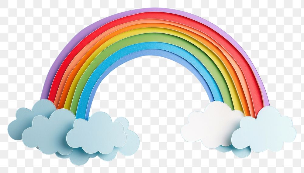 PNG Clouds and rainbow frame nature sky art.