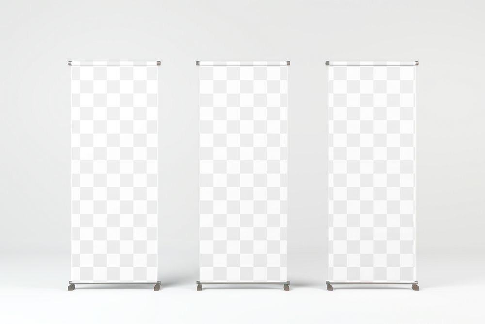 Roll up banner png mockup, transparent design