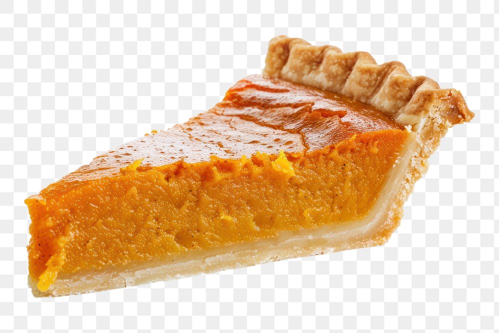 PNG Pumpkin pie dessert pastry slice.