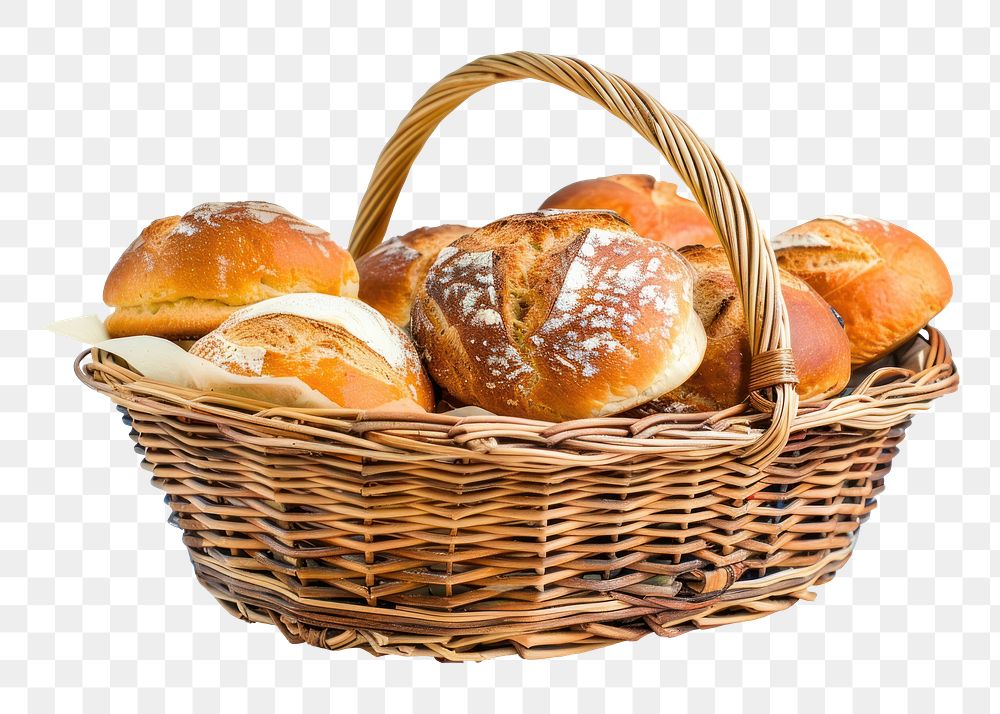 PNG Bakery basket bread wicker.