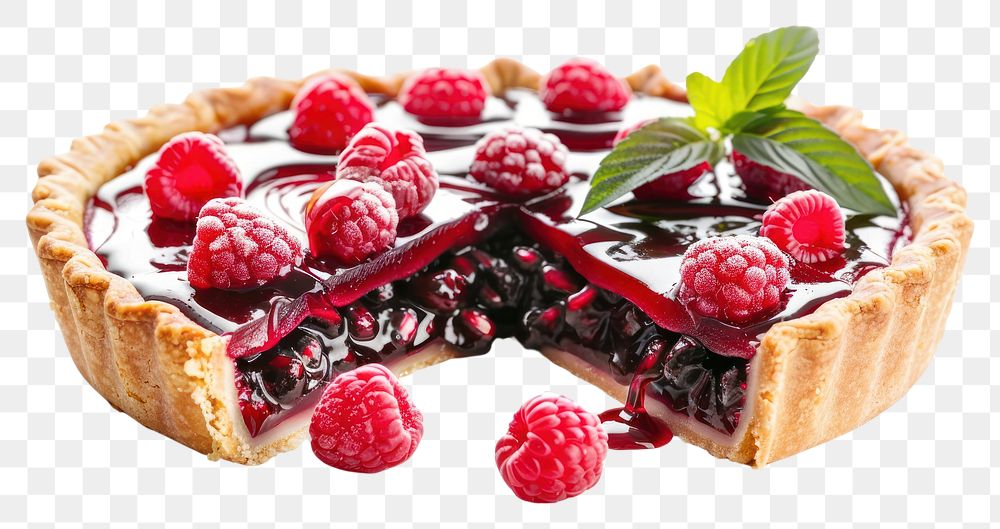 PNG Pie raspberry dessert pastry.