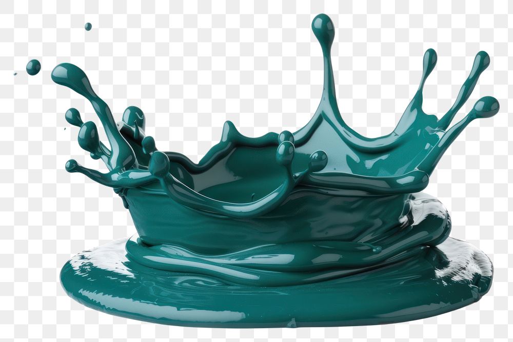 PNG Green paint splash white background splattered turquoise.