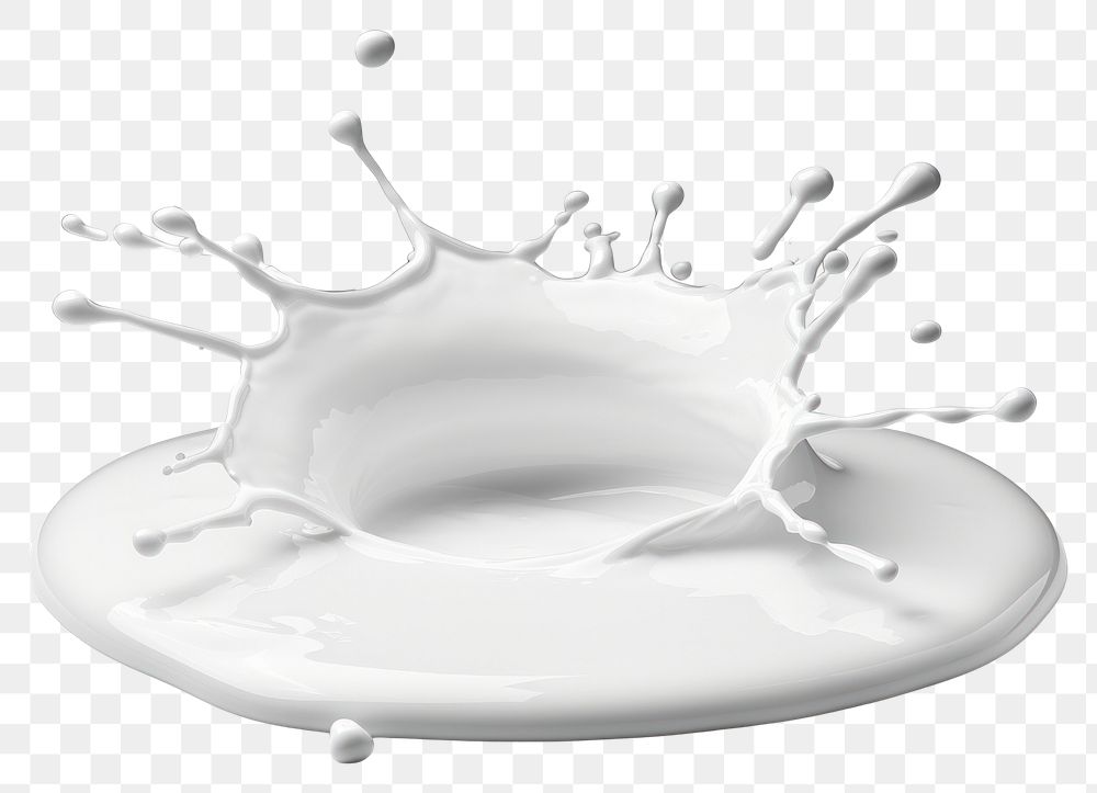 PNG Large monotone paint splash milk refreshment splattered.