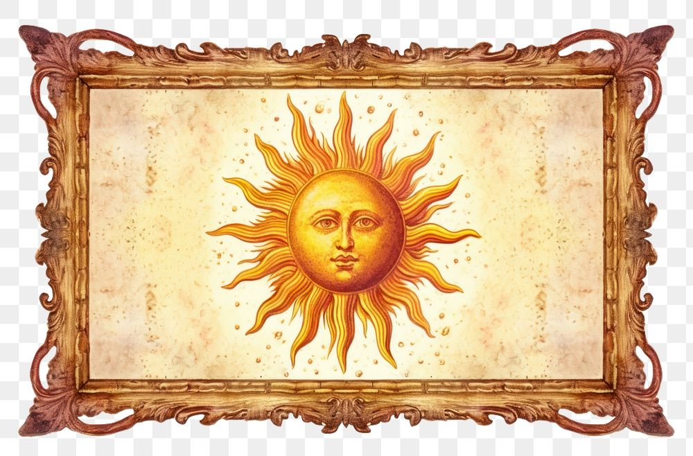 PNG  Sun frame art sun.