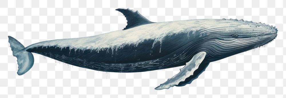 PNG Whale in Ocean whale animal mammal.