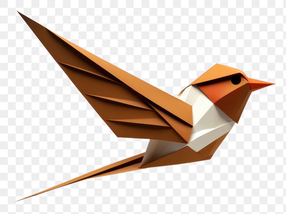 PNG Bird origami paper art.