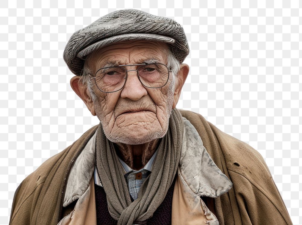 PNG Elderly person portrait glasses adult.