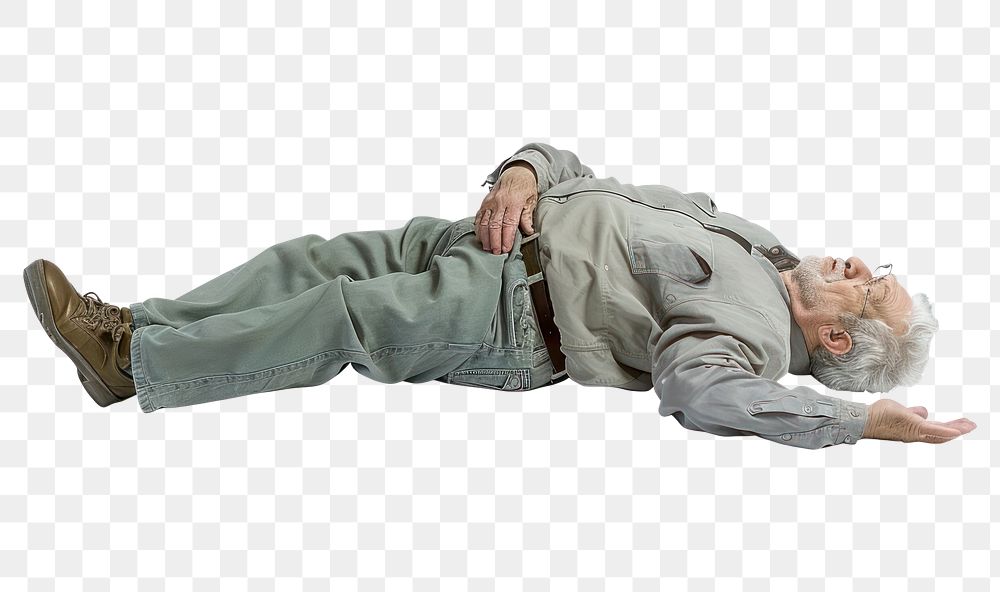 PNG Elderly person have a fever sleeping adult white background.