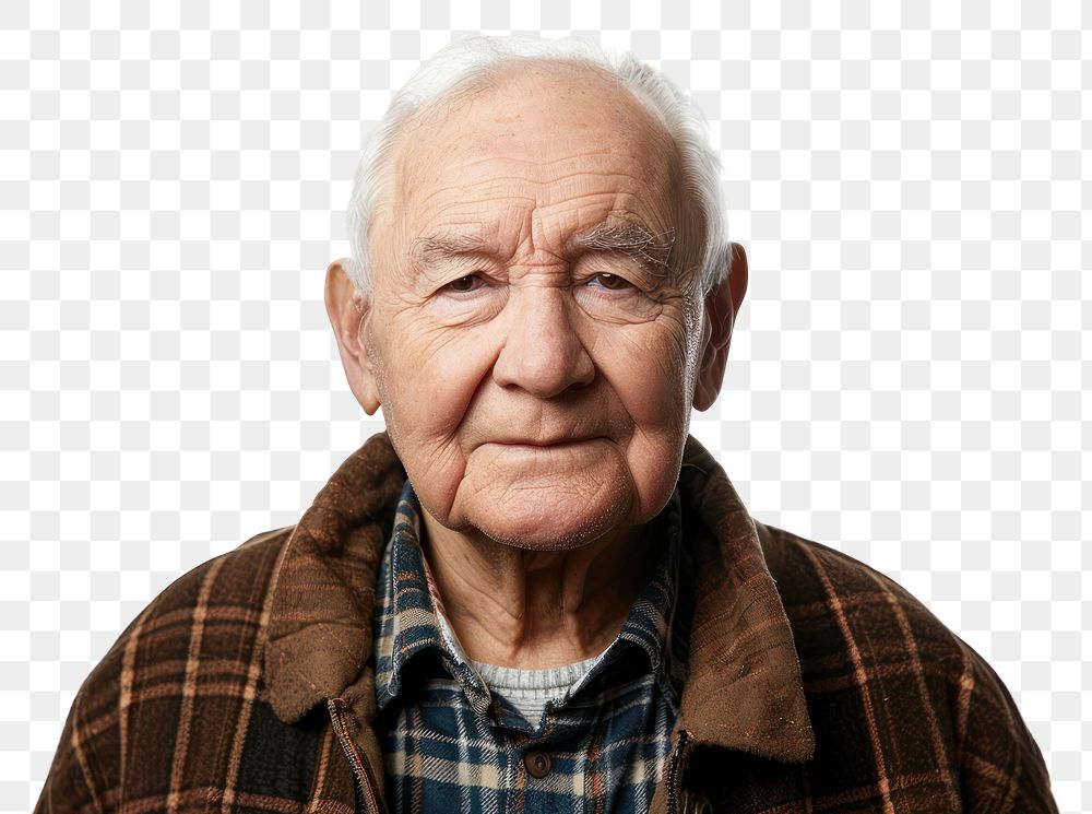 PNG Elderly person portrait adult photo.