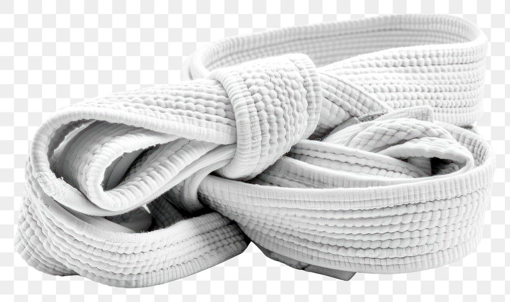 PNG Judo white knot white background.