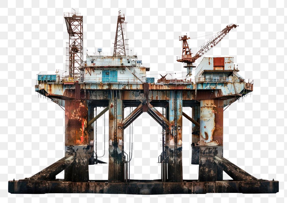 PNG Oil rig white background architecture construction.