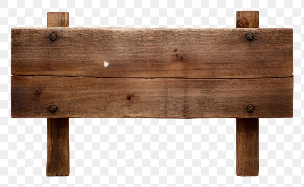PNG Wooden sign furniture sideboard bench.