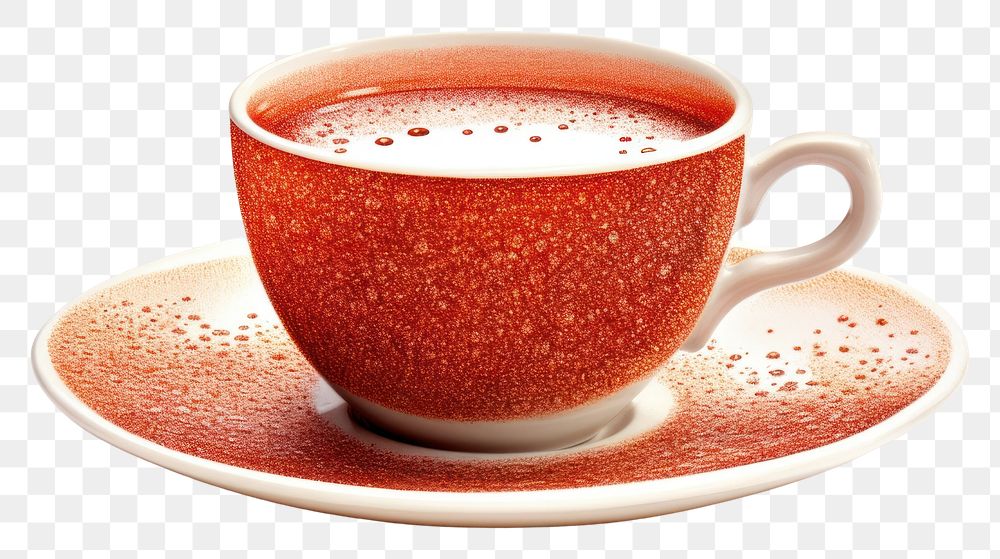 PNG Illustration of a hot chocalate cup porcelain saucer coffee.