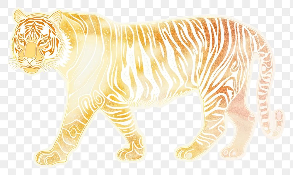 PNG Tiger animal mammal white background.