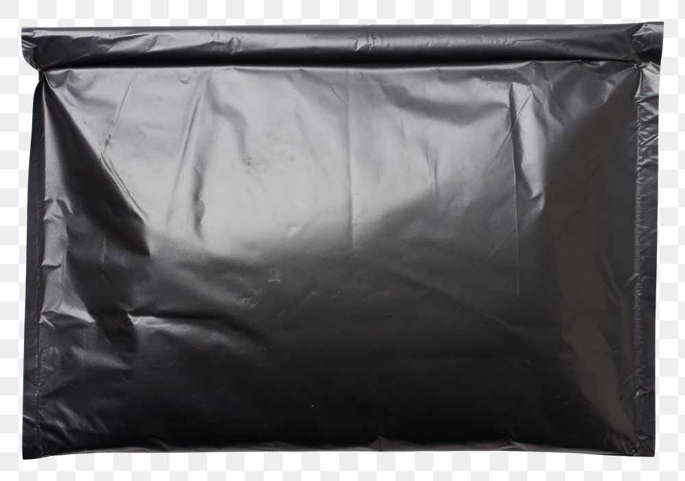 PNG Aluminium leather black bag.