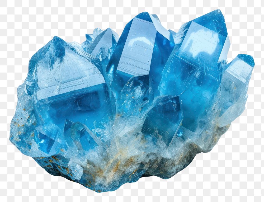 PNG Mineral crystal quartz turquoise.