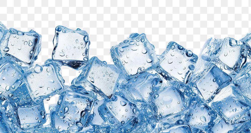 PNG Pile of mini ice cubes backgrounds white background refreshment.