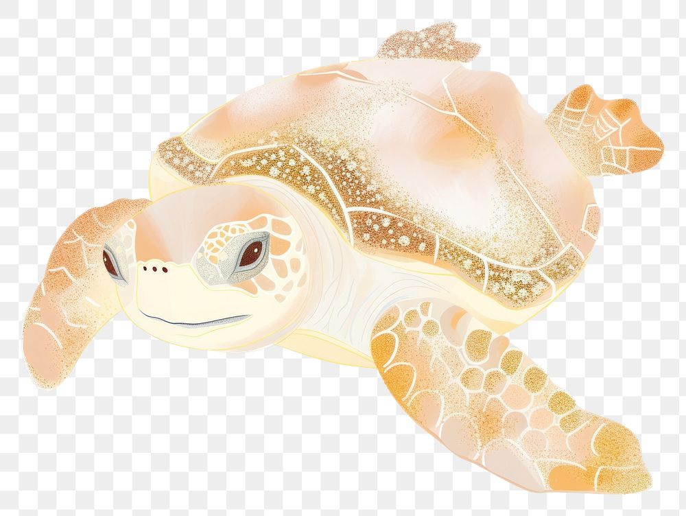 PNG Sea turtle front view reptile animal white background.