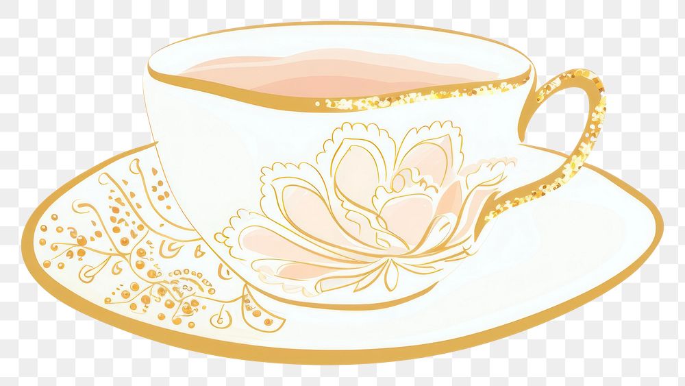PNG Tea chinese saucer coffee drink.