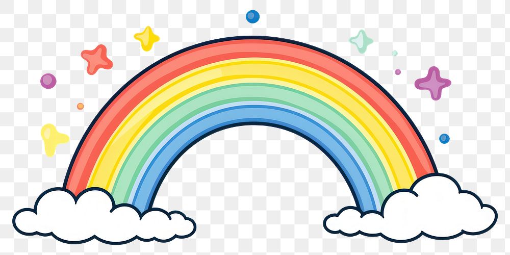 PNG Rainbow line sky art.
