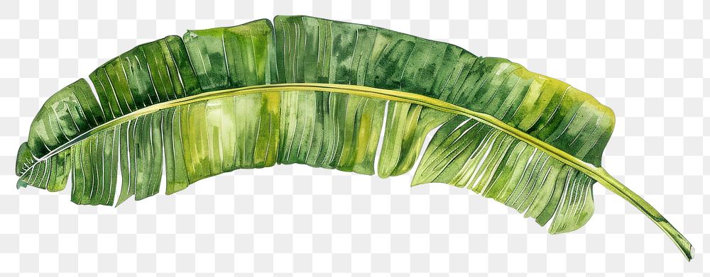 PNG Botanical illustration of a banana leaf plant vegetation drawing.