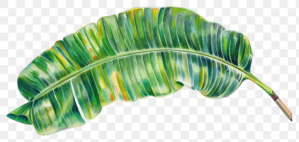 PNG Botanical illustration of a banana leaf plant vegetation pattern.