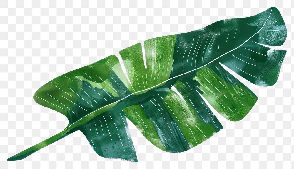 PNG A banana leaf in the style of frayed chalk doodle plant white background xanthosoma.