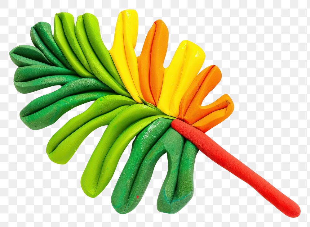 PNG Cute plasticine tropical leave food white background confectionery.