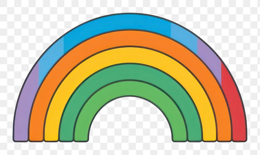 PNG Rainbow icon shape logo white background.