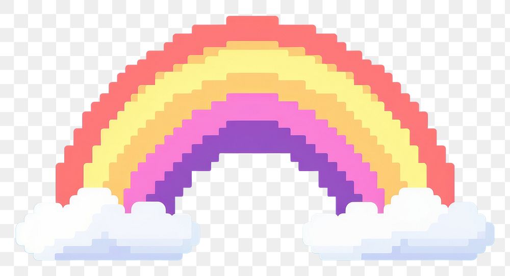PNG Rainbow pixel backgrounds shape cloud.