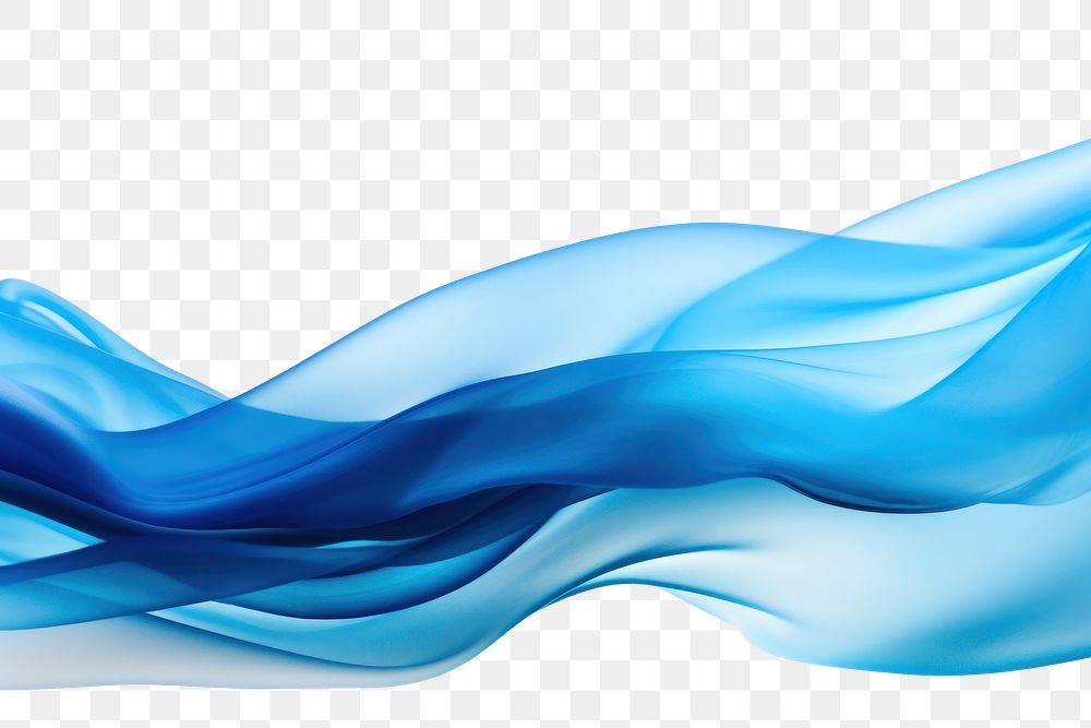 PNG Flowing blue fabric backgrounds abstract wave.