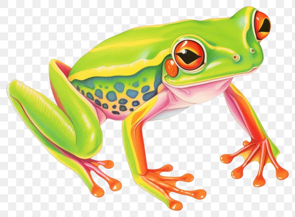 PNG Frog amphibian wildlife drawing.