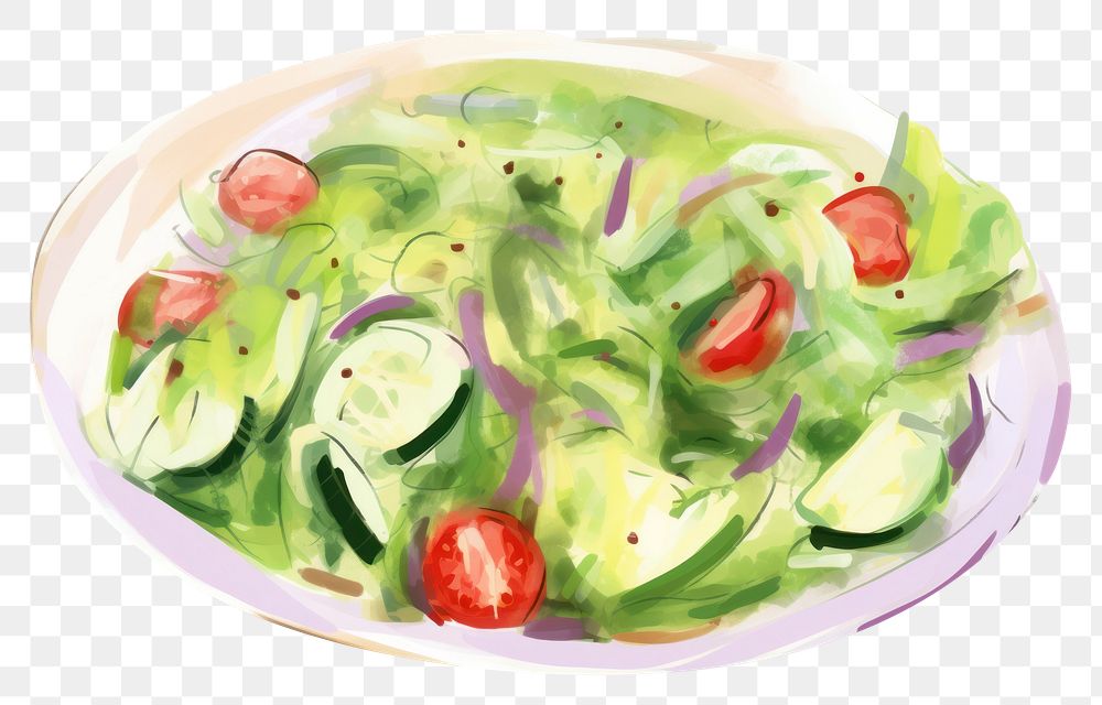 PNG Salad vegetable cucumber plate.