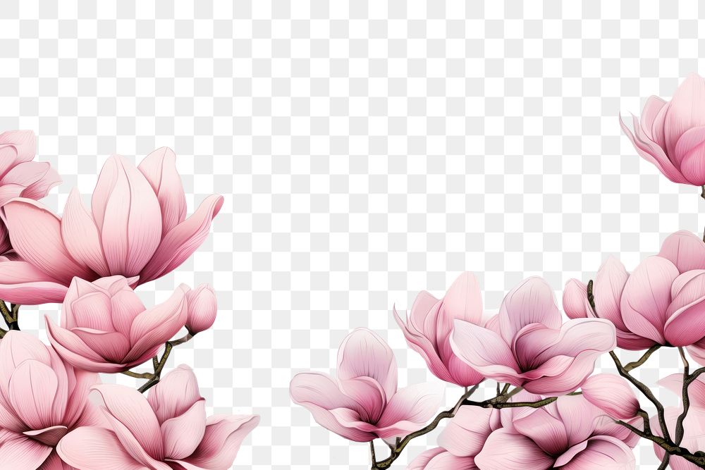 PNG Magnolia backgrounds blossom flower.