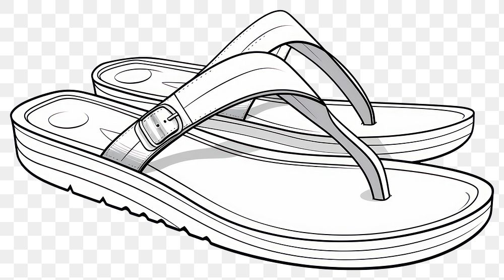PNG Flip-flops footwear clothing cartoon.