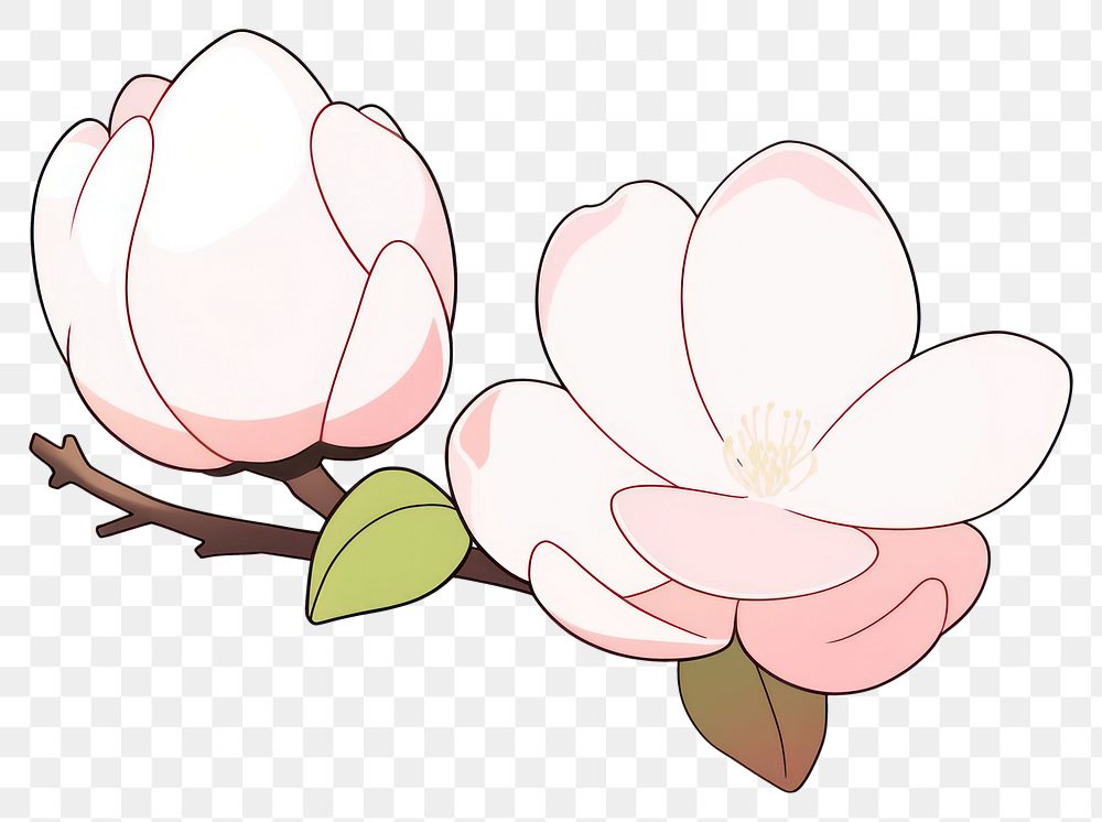 PNG A magnolia blossom flower petal.