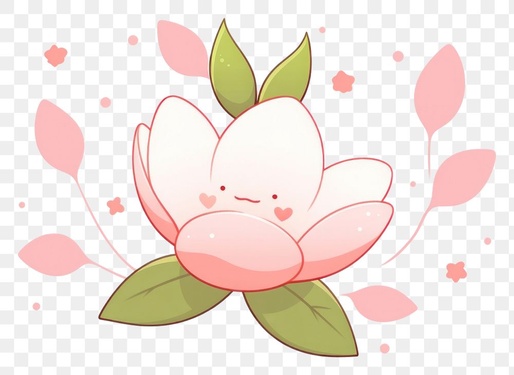 PNG Magnolia blossom pattern flower.