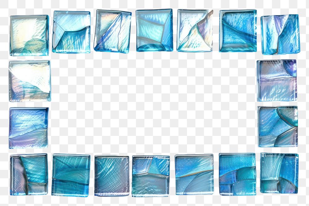 PNG Blue iridescent square art backgrounds rectangle.