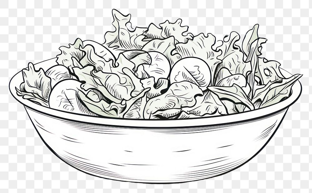 PNG Drawing sketch food bowl.