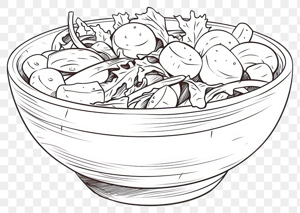 PNG Drawing sketch bowl food.