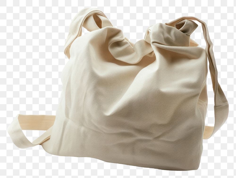 PNG Cloth bag canvas handbag white white background.