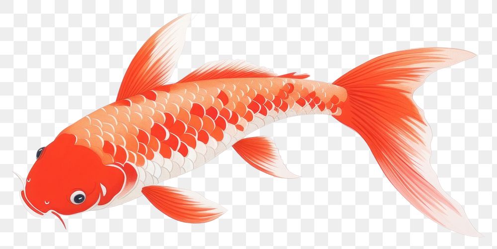 PNG Koi fish goldfish animal carp.